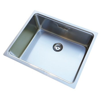 Chiuveta bucatarie inox CookingAid UNA 50 finisaj SATINAT, 540*440*200mm cu tocator Versus din ABS reversibil in scurgator vase + accesorii montaj Chiuveta bucatarie inox CookingAid UNA 50 finisaj SATINAT, 540*440*200mm cu tocator Versus din ABS reversibil in scurgator vase + accesorii montaj