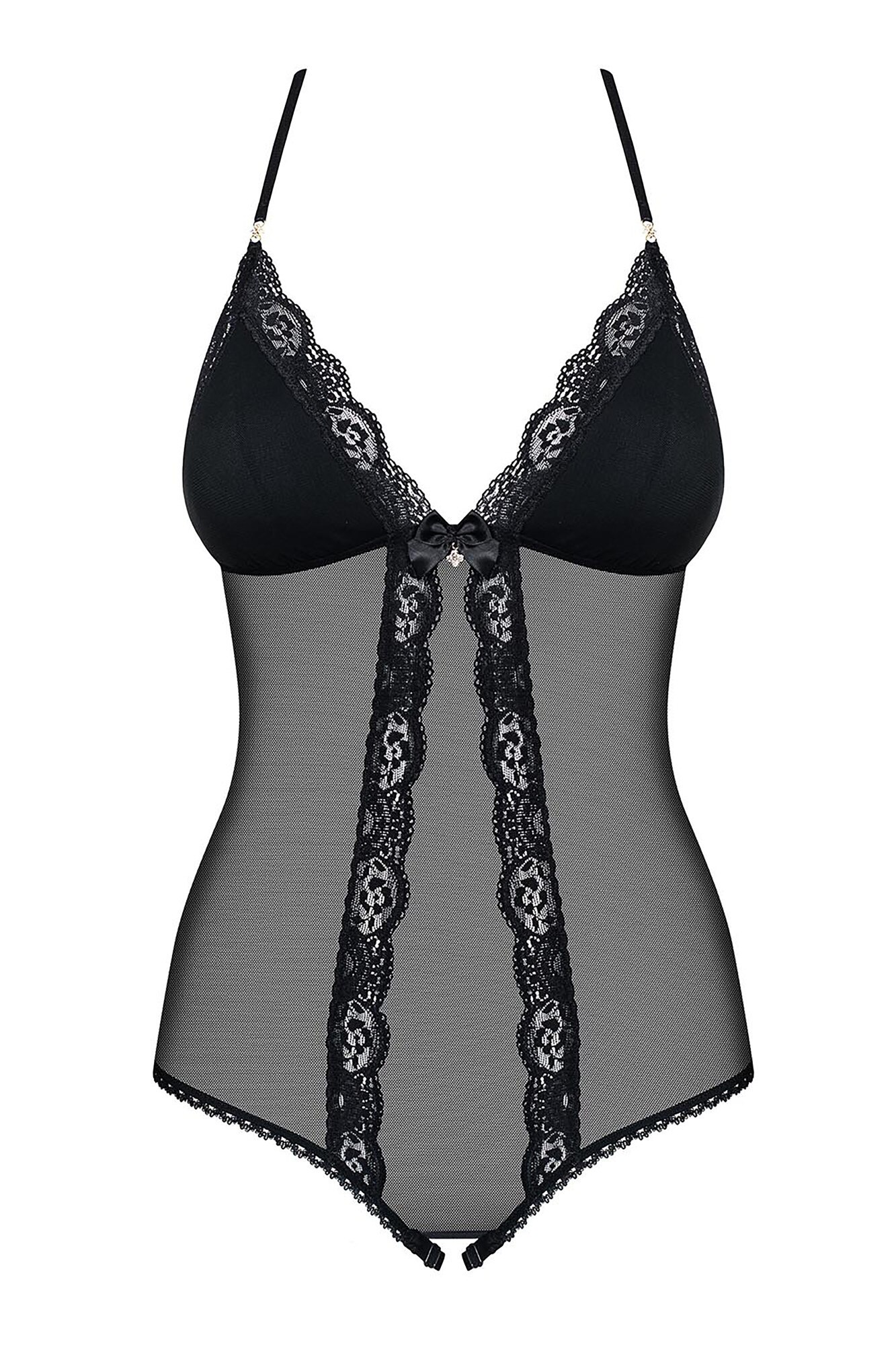 Body 841 TED 1, Softline, Poliamida, Negru, Negru mat