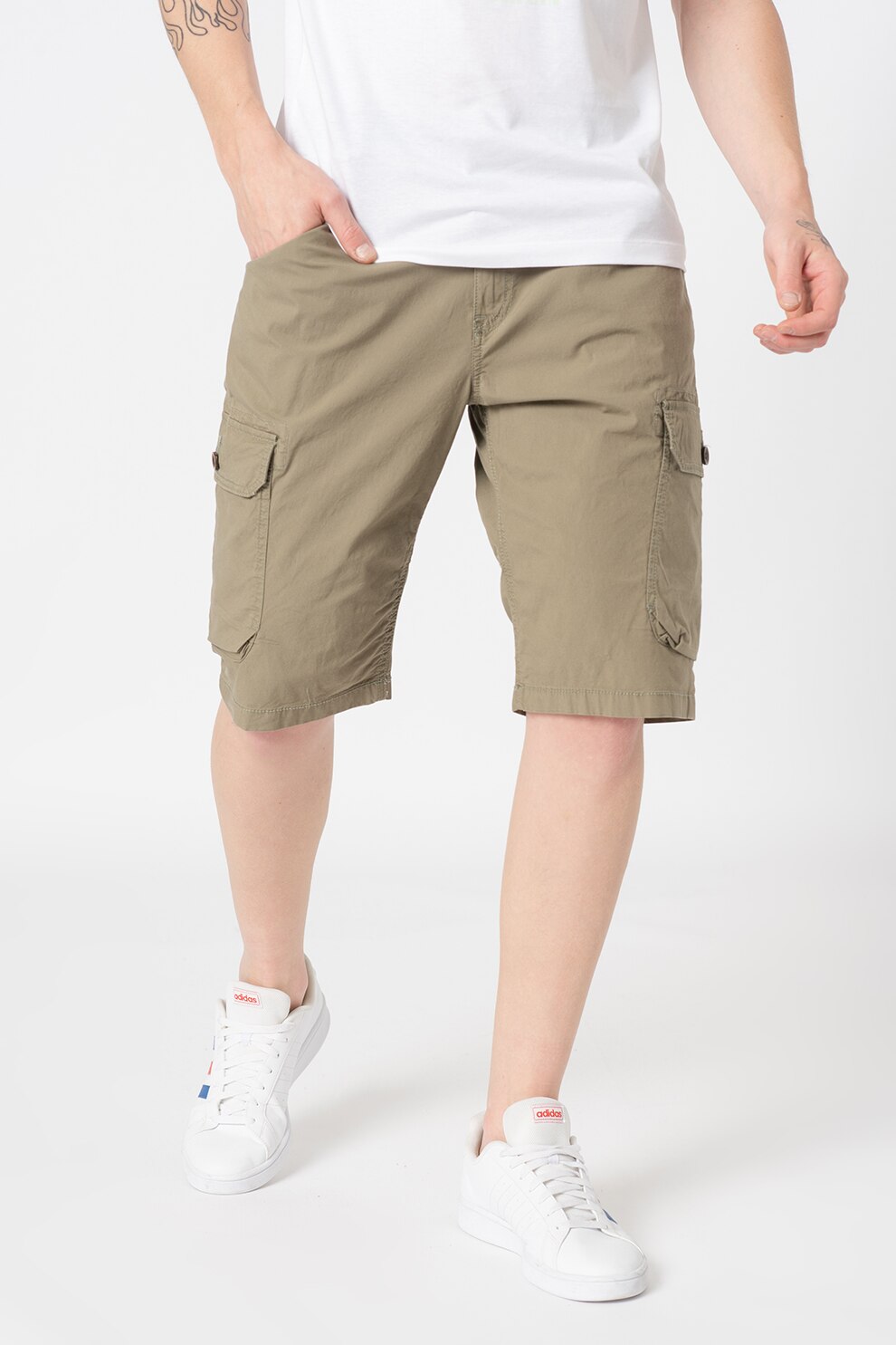 Tom Tailor, Bermude cargo, Verde oliv, S