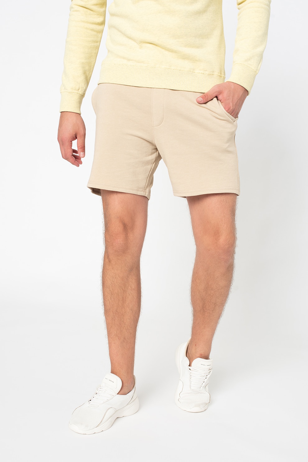Tom Tailor, Pantaloni scurti din jerseu cu snur, Bej