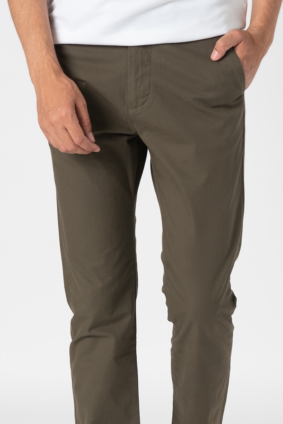 SUPERDRY, Pantaloni chino slim fit Studios, Kaki