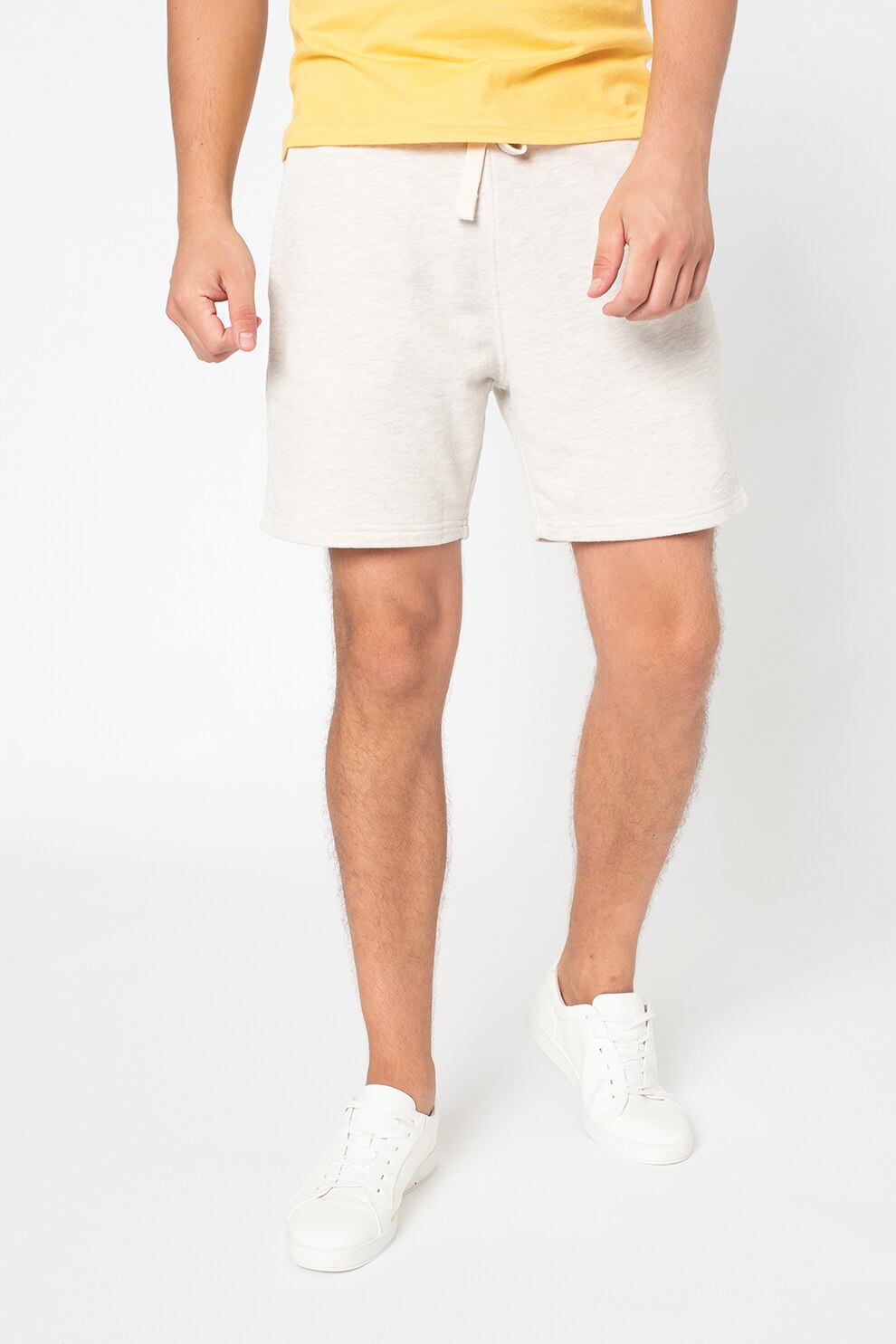 SUPERDRY, Pantaloni scurti sport cu snur Cali Surf Fatigue, Gri deschis melange