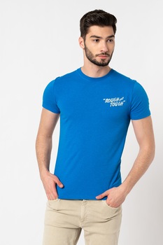 SUPERDRY, Tricou slim fit cu model grafic Workwear, Albastru