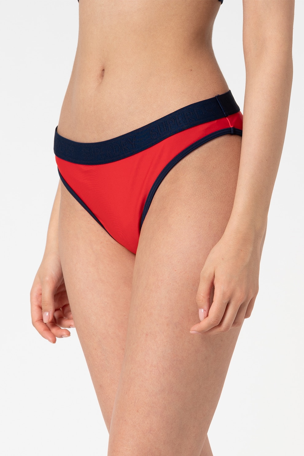 SUPERDRY, Slip brazilian cu model colorblock, Rosu