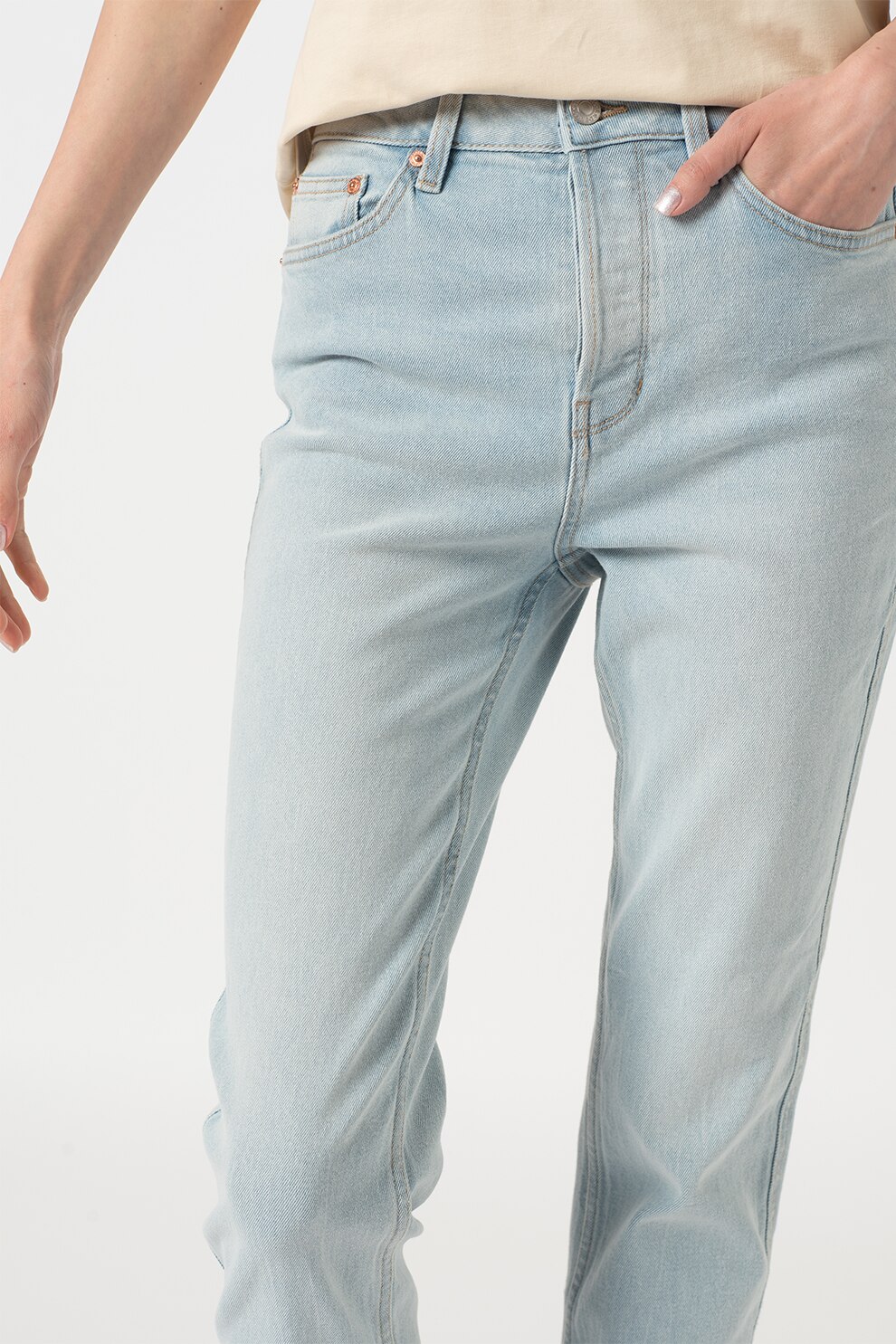 Tom Tailor, Blugi slim fit Lotte, Albastru deschis