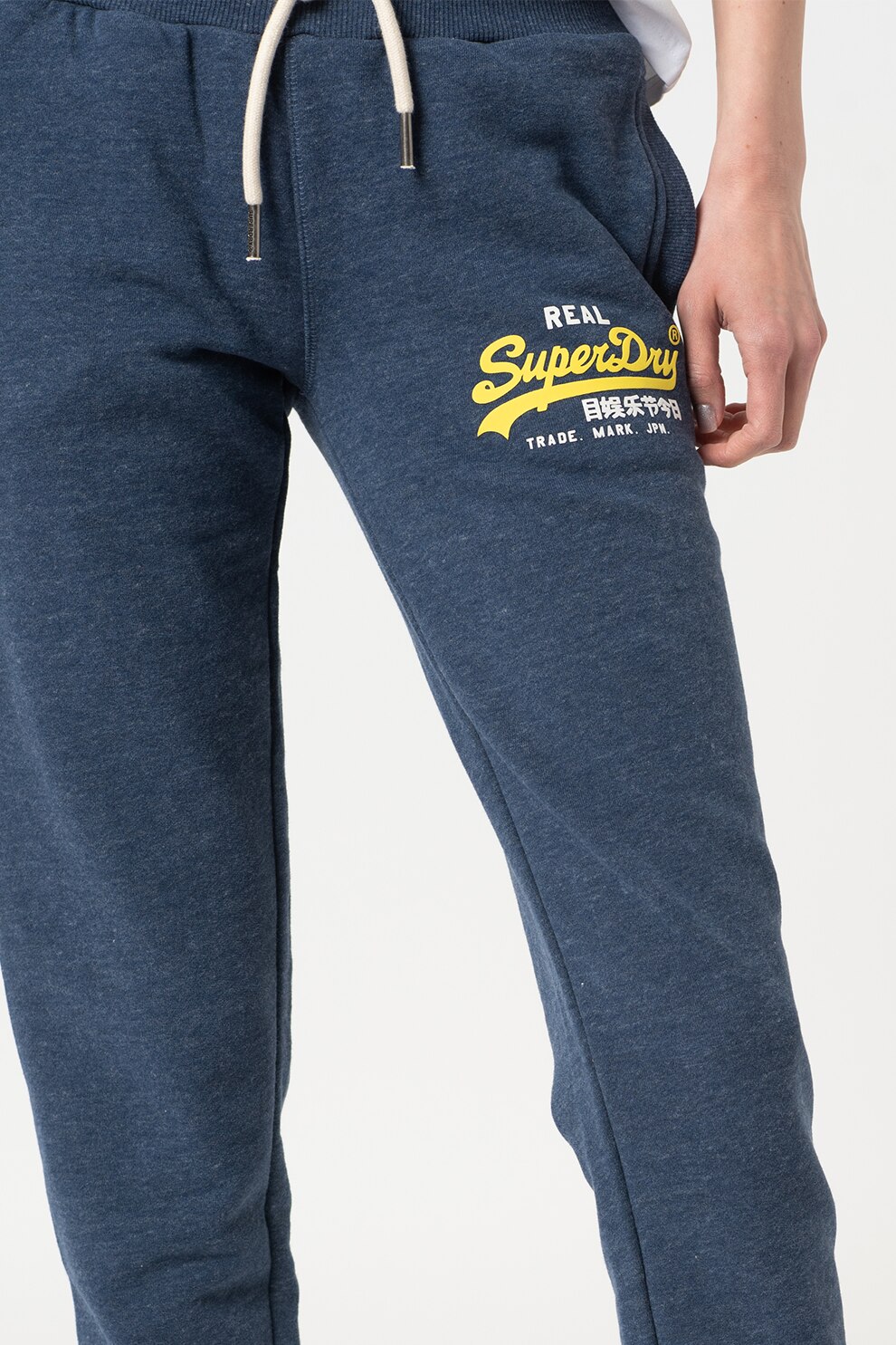 SUPERDRY, Pantaloni sport slim fit Duo UB, Bleumarin