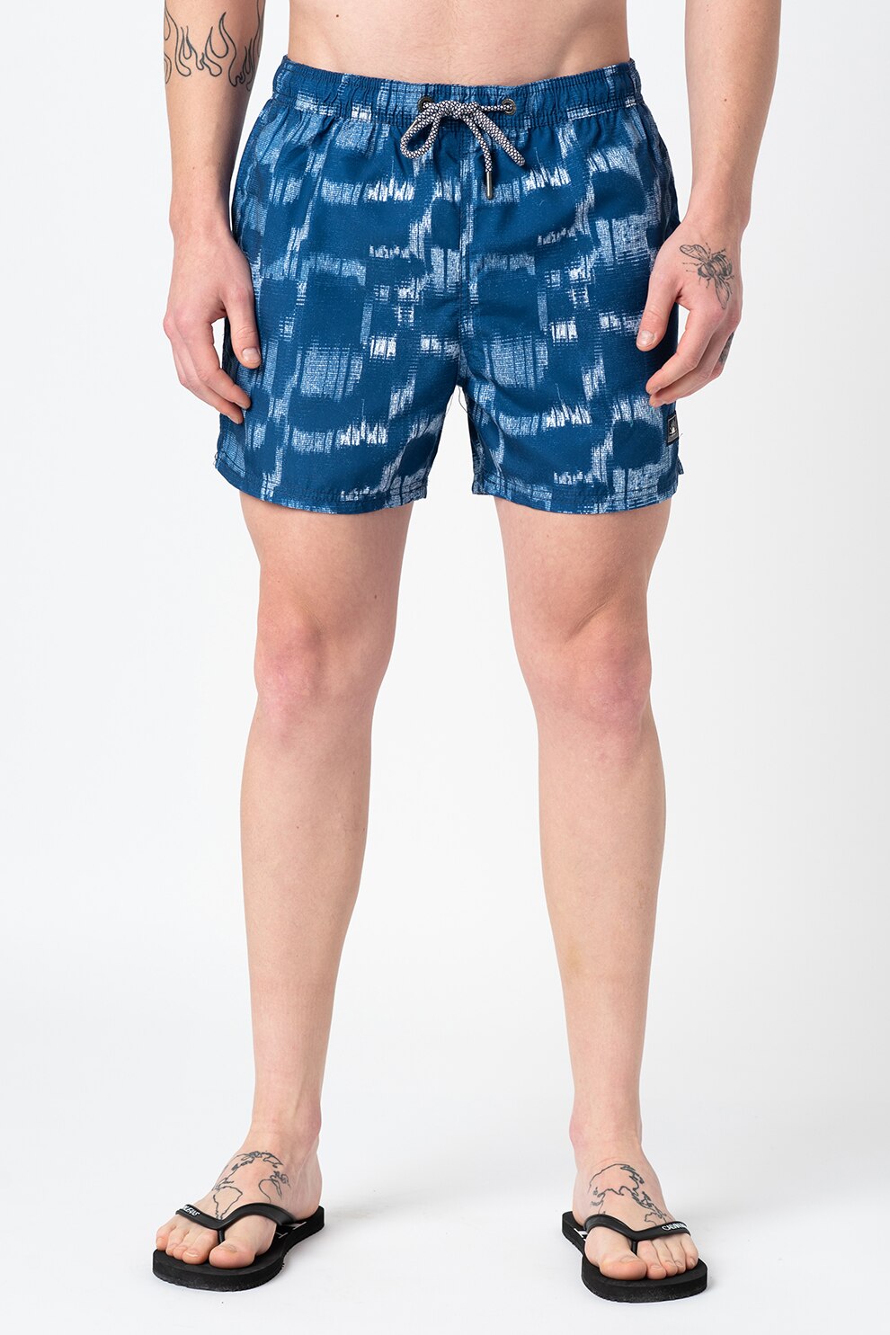 SUPERDRY, Pantaloni scurti de baie Crafter, Albastru/Alb