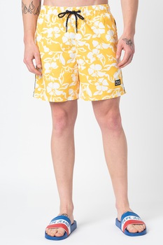 SUPERDRY, Pantaloni scurti de baie Campus Hawaiian, Galben/Alb SUPERDRY, Pantaloni scurti de baie Campus Hawaiian, Galben/Alb