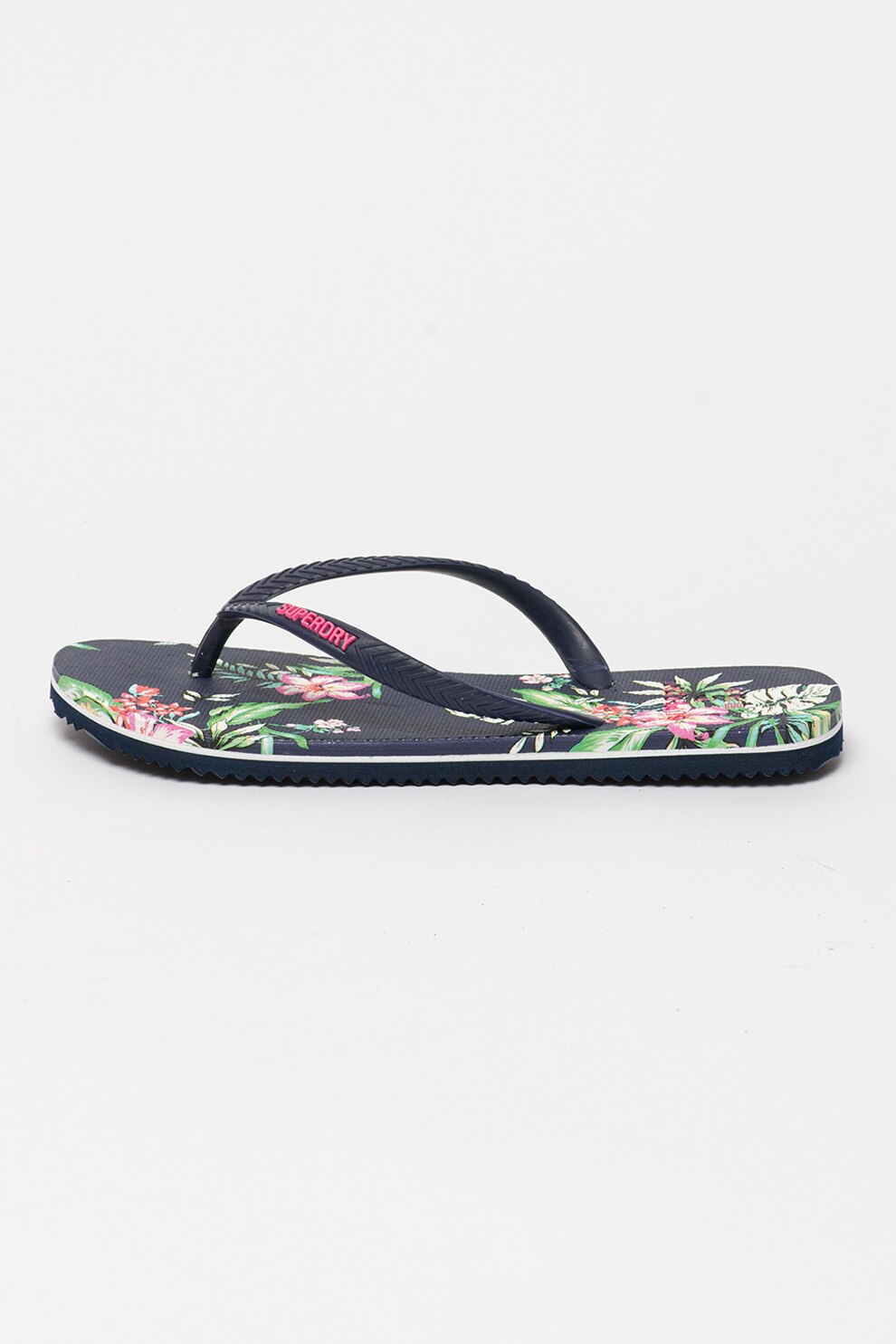 SUPERDRY, Papuci flip-flop cu logo in relief Classic Vintage