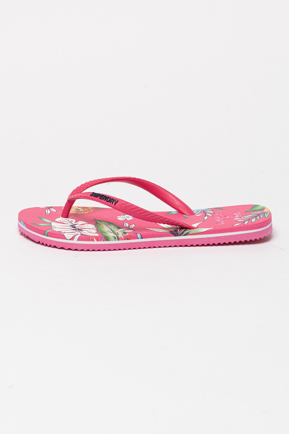 SUPERDRY, Papuci flip-flop cu logo in relief Classic Vintage