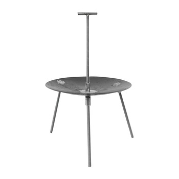 Disc pentru gratar simplu din otel cu 3 picioare si maner, 46cm, cu stanta UTB Disc pentru gratar simplu din otel cu 3 picioare si maner, 46cm, cu stanta UTB