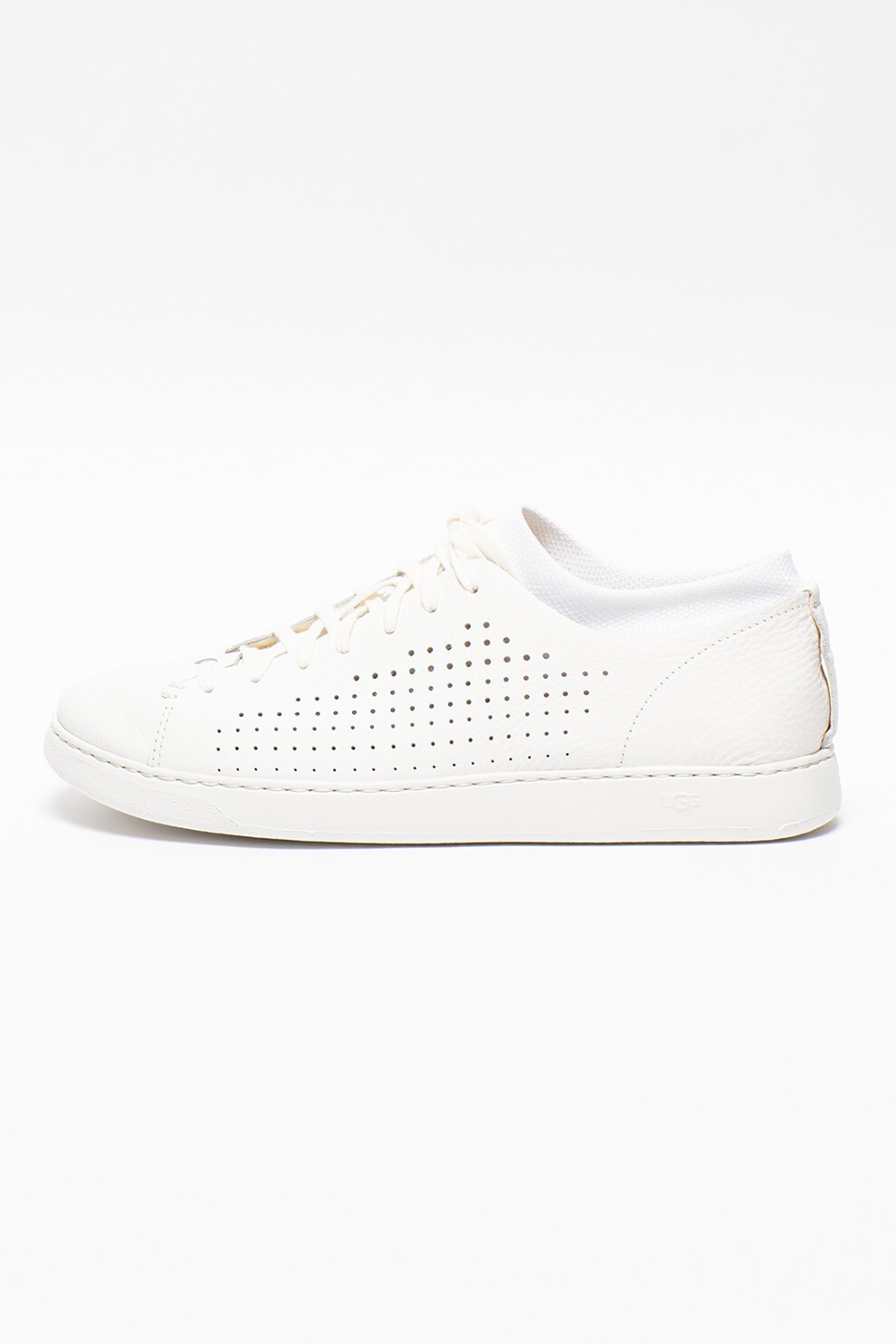 UGG, Pantofi sport slip-on de piele Pismo, Alb, 9