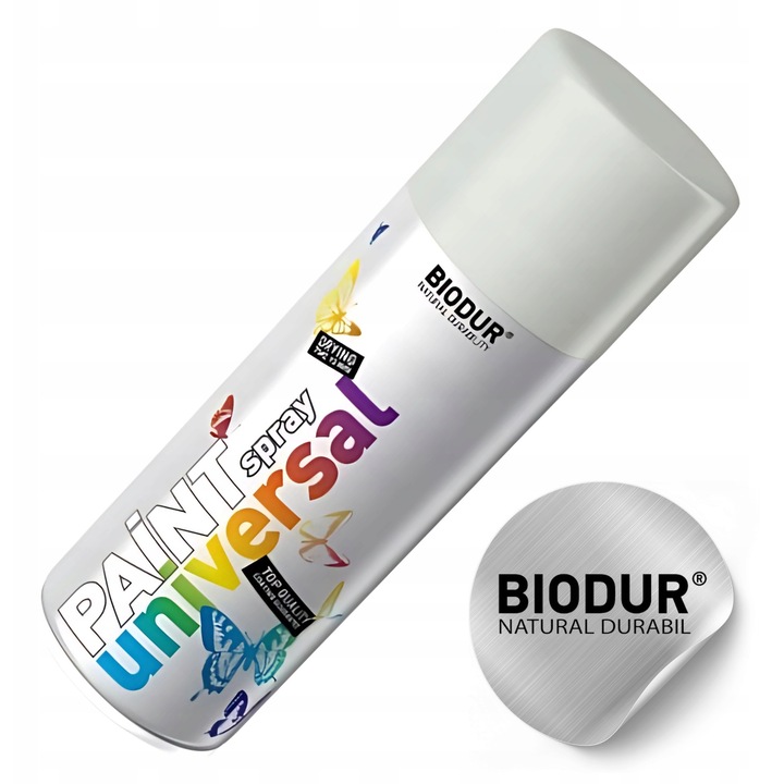 Set 12 Spray Vopsea Biodur Ral 7035, Nemetalic, 400 ml, Gri