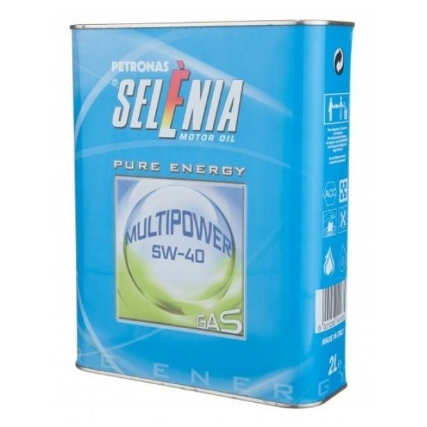 Ulei motor Selenia Multipower Gas, 5W40, bidon tabla, 2L