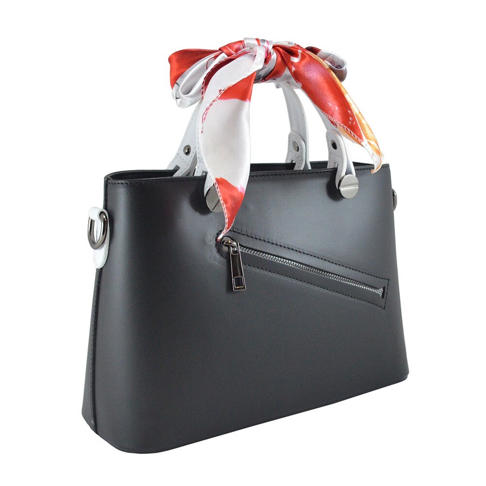 Geanta Regalo, piele naturala spazzolato neagra, de mana si umar, de dama - LaRue