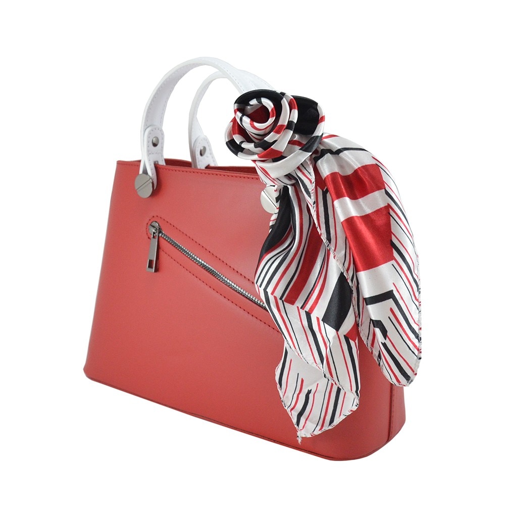 Geanta Regalo, piele naturala spazzolato rosu intens, de mana si umar, de dama - LaRue