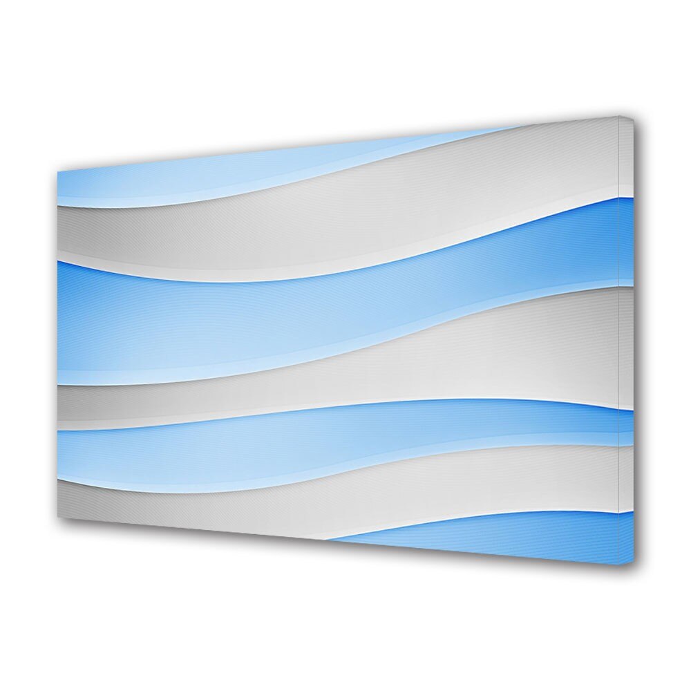 Tablou Canvas Dealuri albe si Bleu, 20 x 30 cm