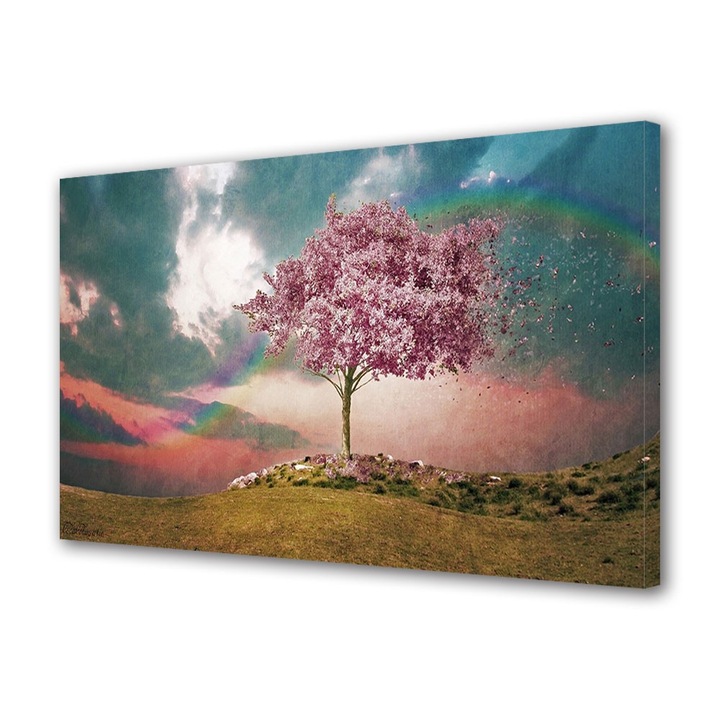 Tablou Canvas Copac roz, 20 x 30 cm