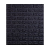 tapet 3d autoadeziv  design modern  rezistent la apa  usor de curatat  dimensiuni 77x70cm  model caramida in relief  negru rif refco  imagen 56_0_
0