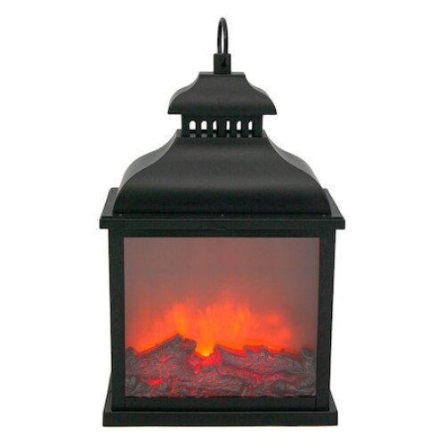 Felinar decorativ MPG, tip minisemineu 26x15x40 cm