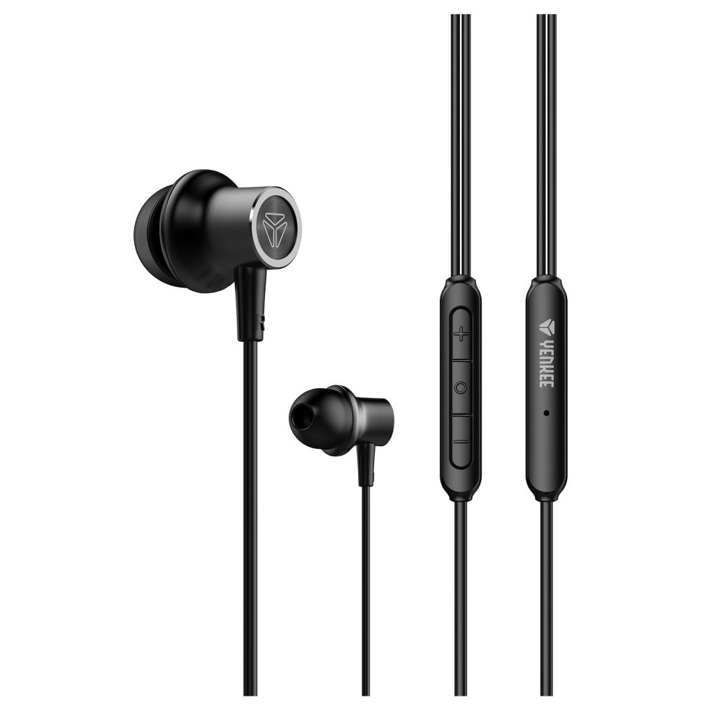 Casti audio, Yenkee, Jack 3.5mm, Cu microfon, Negru