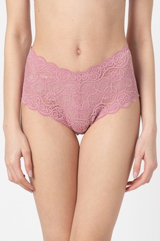 Triumph, Chiloti hipster cu insertii din dantela Amourette, Roz pastel Triumph, Chiloti hipster cu insertii din dantela Amourette, Roz pastel