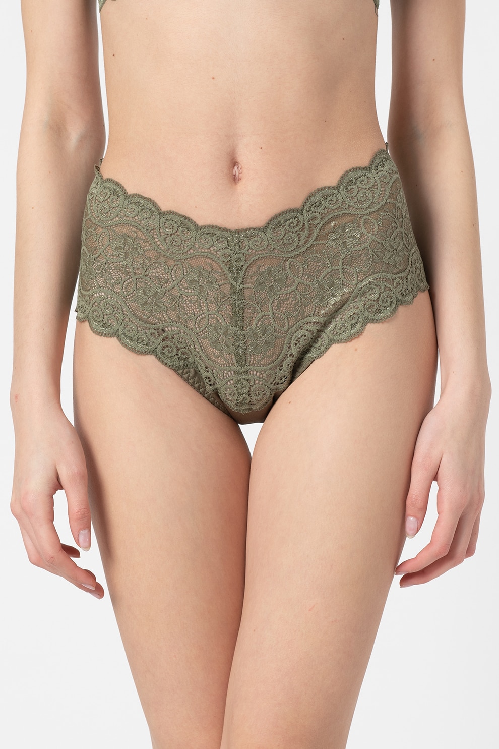 Triumph, Chiloti hipster cu insertii din dantela Amourette, Verde