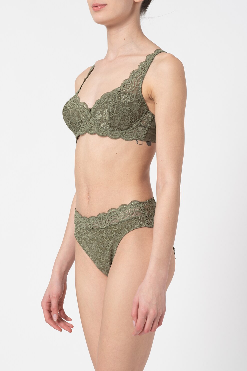 Triumph, Sutien de dantela cu terminatii valurite Amourette, Verde