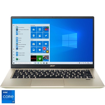 Laptop ultraportabil Acer Swift 3 SF314-510G cu procesor Intel® Core™ i7-1165G7 pana la 4.70 GHz, 14 Laptop ultraportabil Acer Swift 3 SF314-510G cu procesor Intel® Core™ i7-1165G7 pana la 4.70 GHz, 14