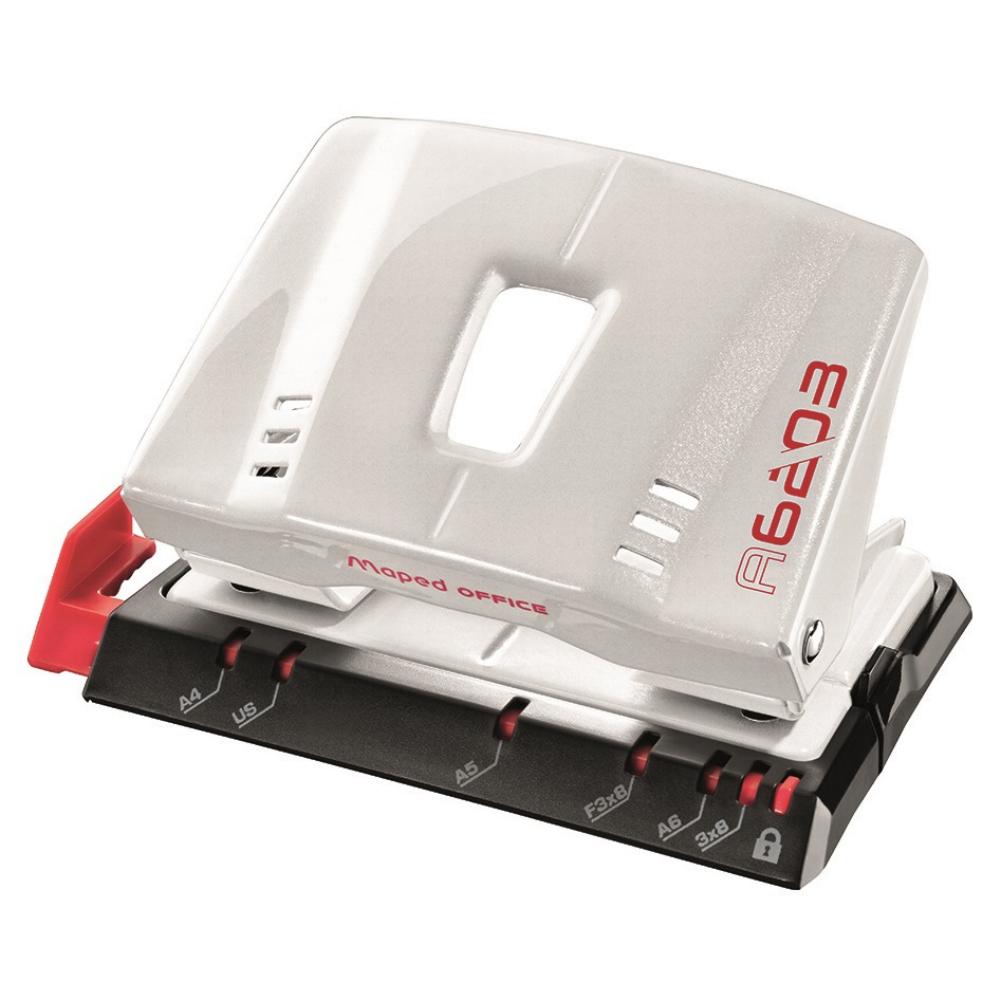 Perforator metalic Maped Advanced 20 coli alb metalizat