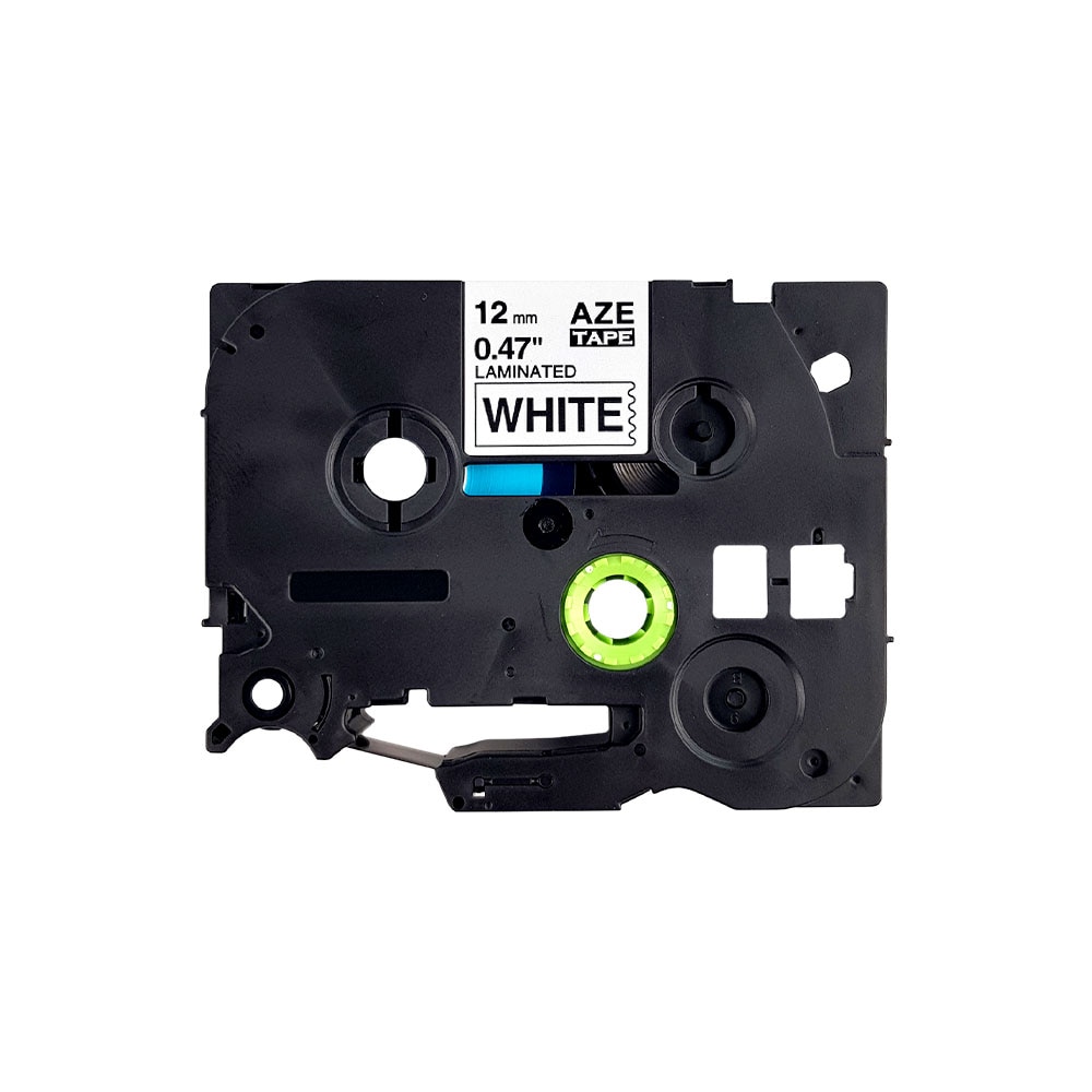 Etichete autocolante compatibile Brother, 12mm x 8m, negru/alb, TZe-231