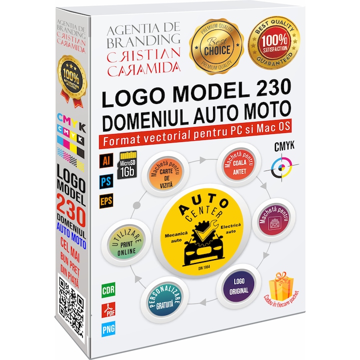 Pachet Logo, design pentru domeniul Auto Moto, Model 230, format vectorial, Cristian Caramida