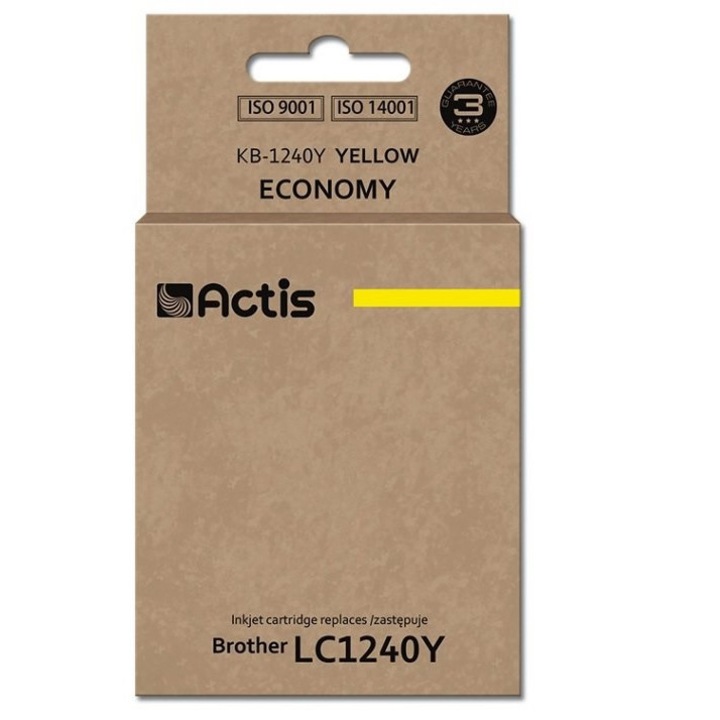 Actis KB-1240Y Brother 19 ml sárga kompatibilis tintapatron