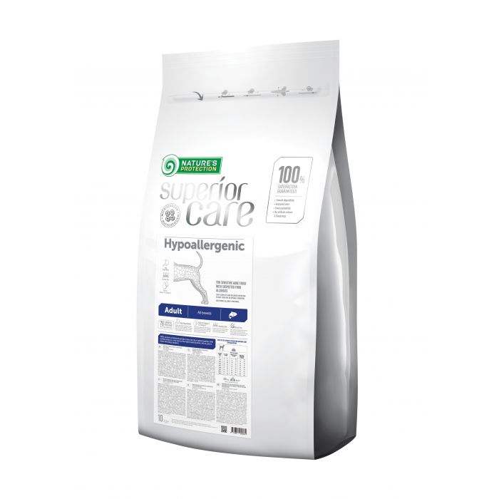 Hrana Uscata pentru Caini, Nature's Protection Superior Care White, Adult, Hipoalergenic, Fara Cereale, cu Somon, 10 Kg