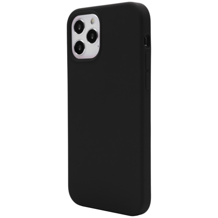 Vetter iPhone 12 Pro Max védőtok, csíptethető, puha tapintású selyem sorozat, fekete