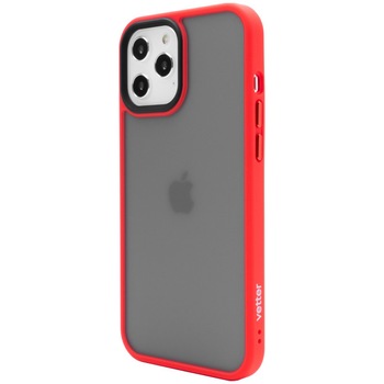 Husa de protectie Vetter pentru iPhone 12 Pro Max, Clip-On Hybrid, Shockproof Soft Edge and Rigid Matte Back Cover, Red Husa de protectie Vetter pentru iPhone 12 Pro Max, Clip-On Hybrid, Shockproof Soft Edge and Rigid Matte Back Cover, Red