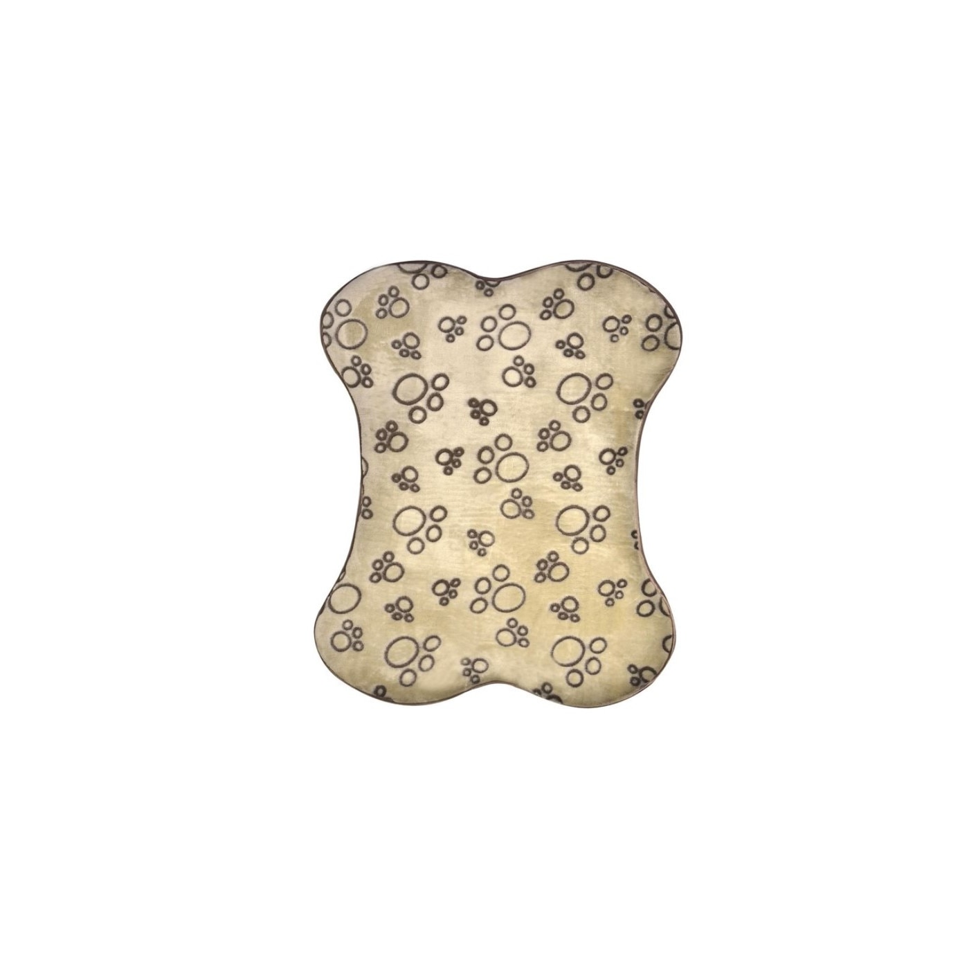 Covoras maro pentru catei, Zola®, in forma de os, model cu labute, dimensiune 76x54 cm