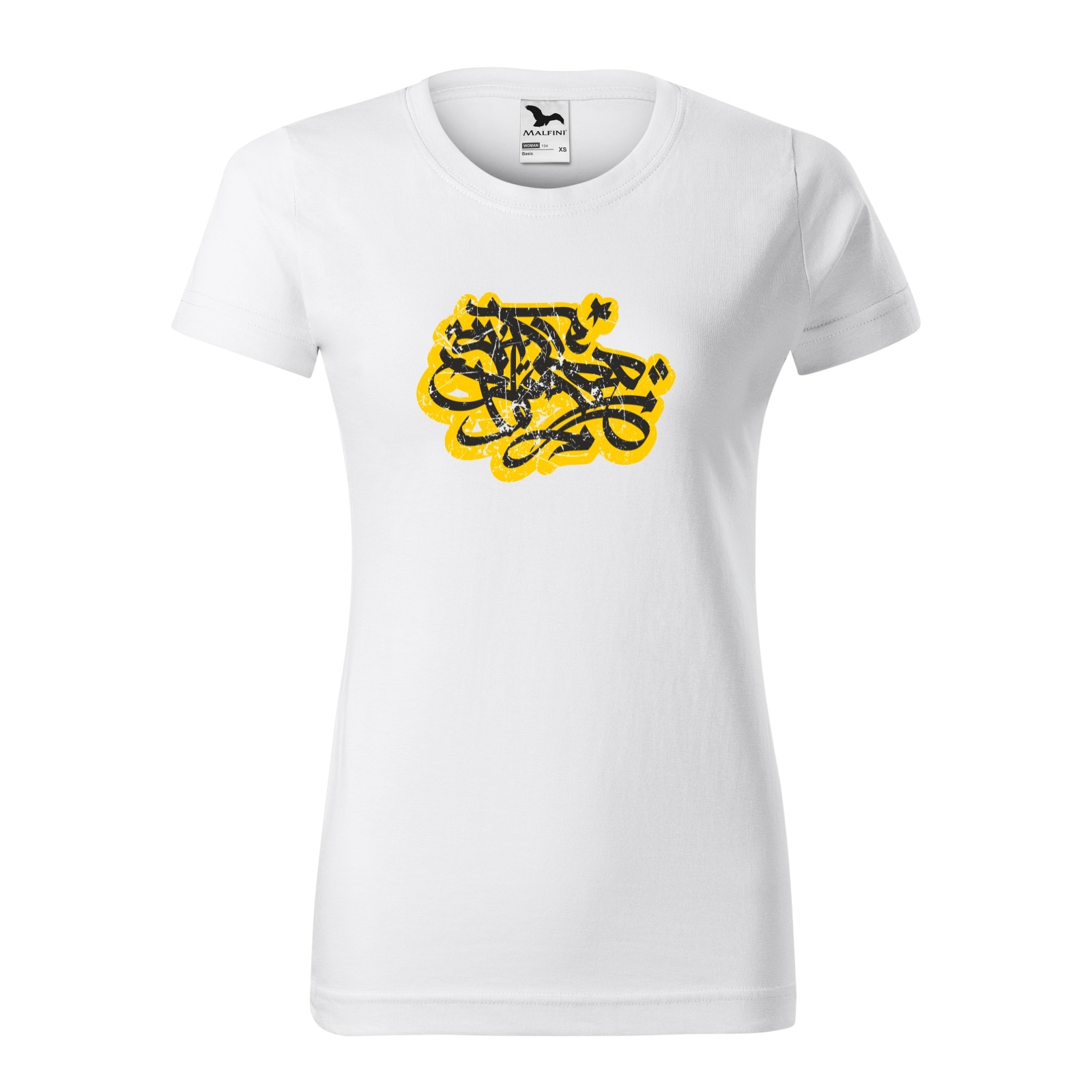 Tricou clasic, la baza gatului, alb, pentru dama, idee de cadou pentru pasionatii de skateboard, SkateBoard Grafitti, marime S