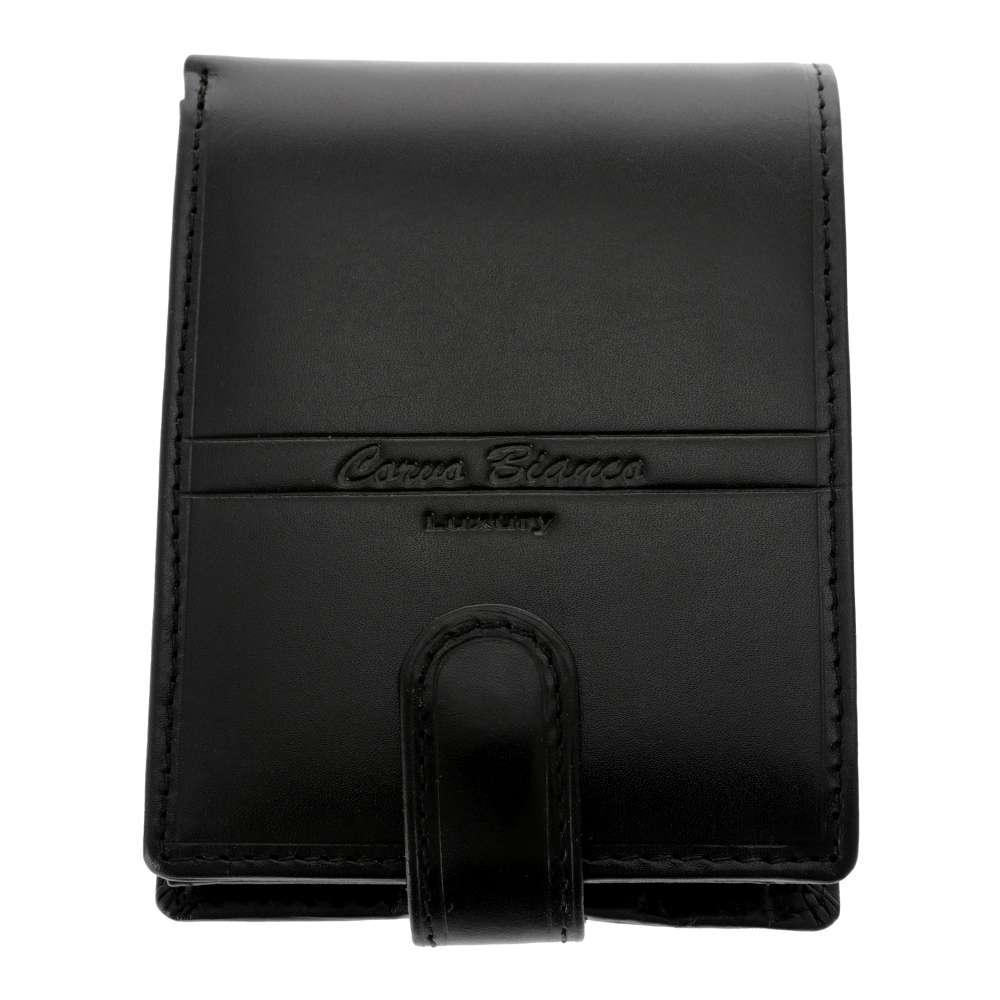 Portofel Barbati Piele Neagra Luxury RFID 10x12 cm