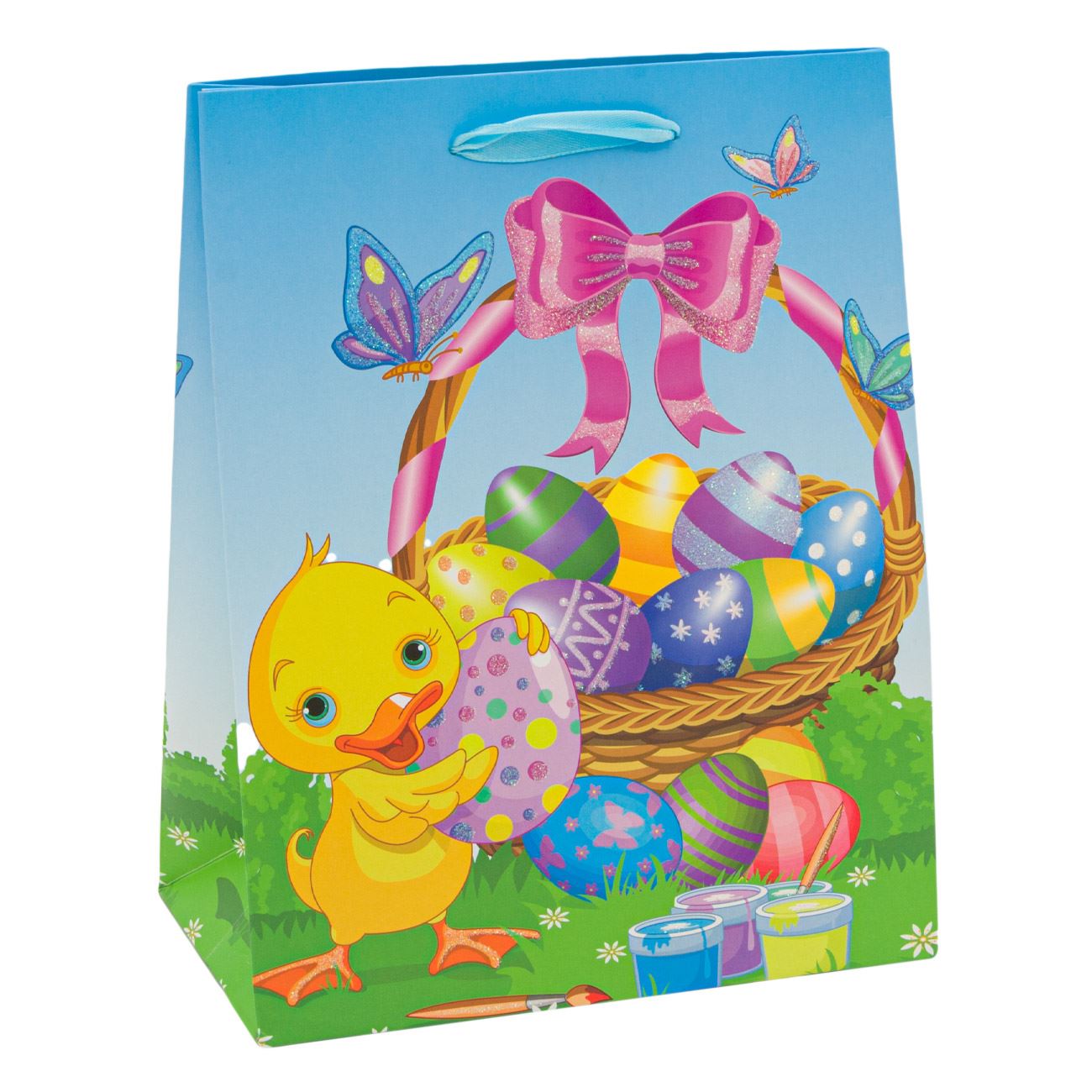 Punga cadou cu imprimeu oua de Paste, Lioness, 18 x 10 x 23 cm - eMAG.ro