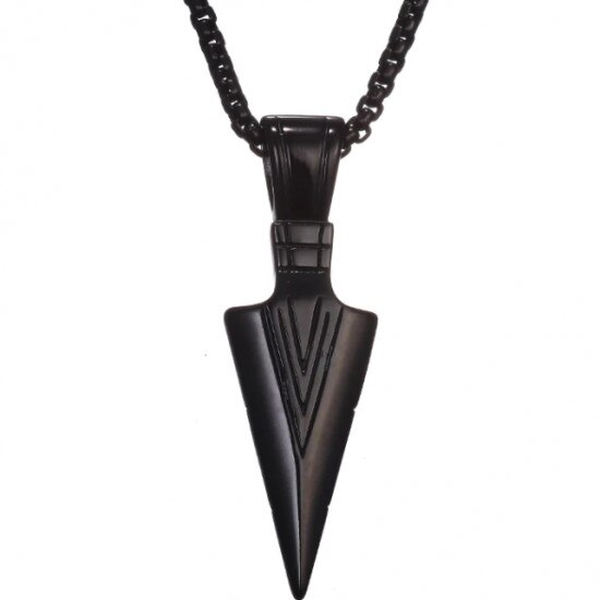 Lant cu Sageata, Stainless-Steel, Negru