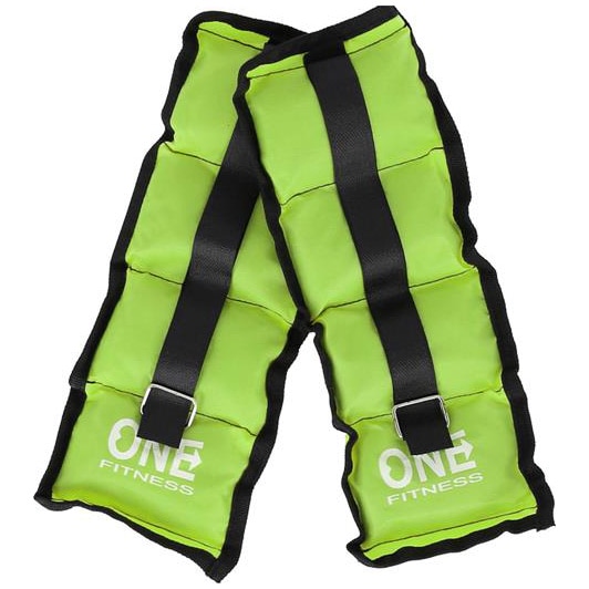 Greutati fitness incheieturi One Fitness, 2 x 1.5kg, Verde
