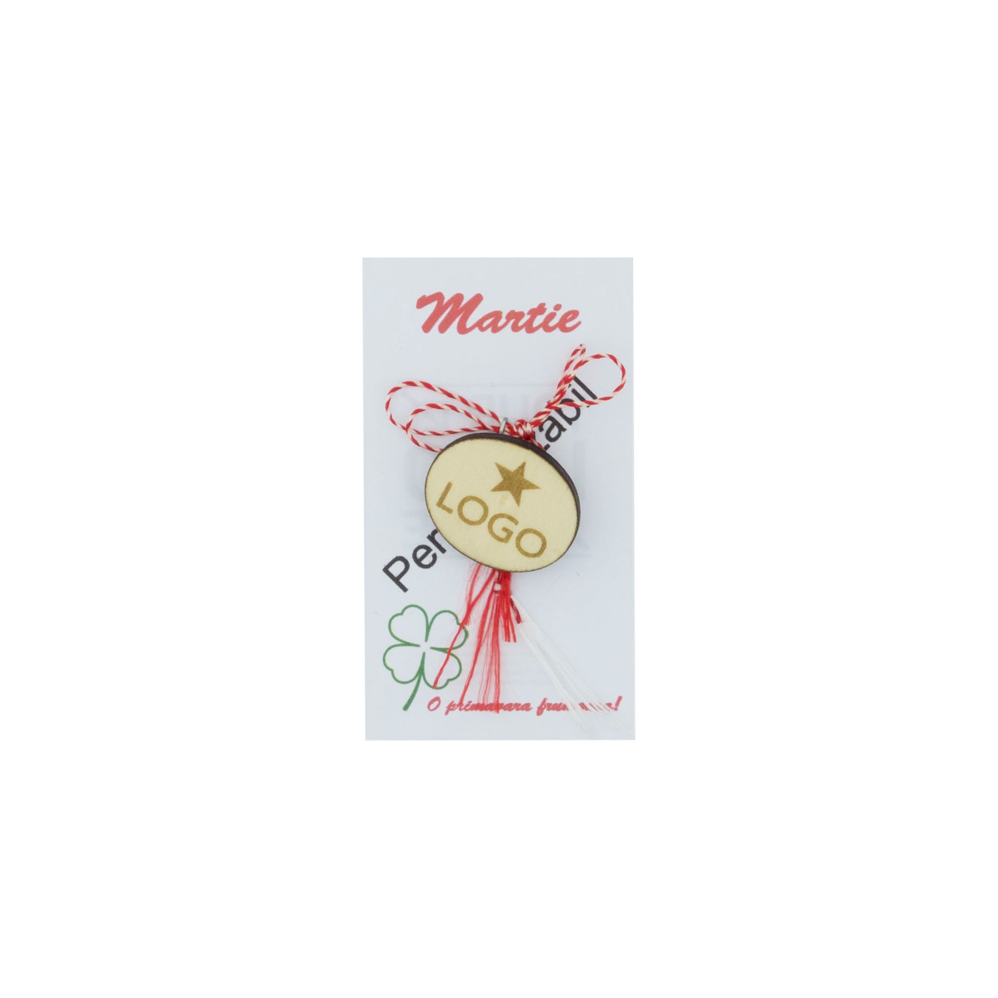 Martisor Brosa, Buticcochet, gravura personalizata pe lemn - MR503
