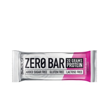 Baton Proteic, Biotech Usa, Zero Bar cu aroma de Ciocolata - Marzipan, 50 grame Baton Proteic, Biotech Usa, Zero Bar cu aroma de Ciocolata - Marzipan, 50 grame