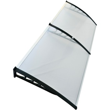 Copertina policarbonat, transparent, brate sustinere negre, 240x90 cm Copertina policarbonat, transparent, brate sustinere negre, 240x90 cm