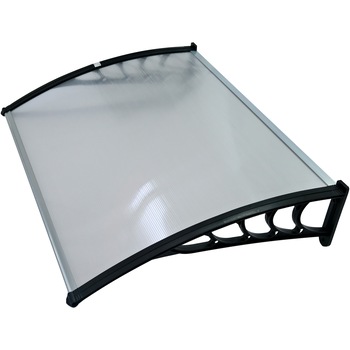 Copertina policarbonat, transparent, brate sustinere negre, 120x90 cm Copertina policarbonat, transparent, brate sustinere negre, 120x90 cm