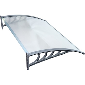 Copertina policarbonat, transparent, brate sustinere gri, 150x90 cm Copertina policarbonat, transparent, brate sustinere gri, 150x90 cm