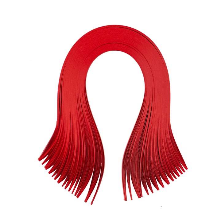 Hartie quilling 1, 3, 5 mm Dark Red 30 cm lungime 200 fasii/set 80g/m2