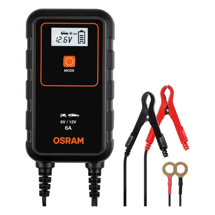 Osram BATTERYcharge 906 Autó egyenirányító , 6A , 6V/12V , kompatibilis rendszer Start/Stop