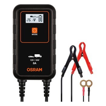 Redresor auto Osram BATTERYcharge 908 , 8A , 12V/24V , compatibil sistem Start/Stop Redresor auto Osram BATTERYcharge 908 , 8A , 12V/24V , compatibil sistem Start/Stop
